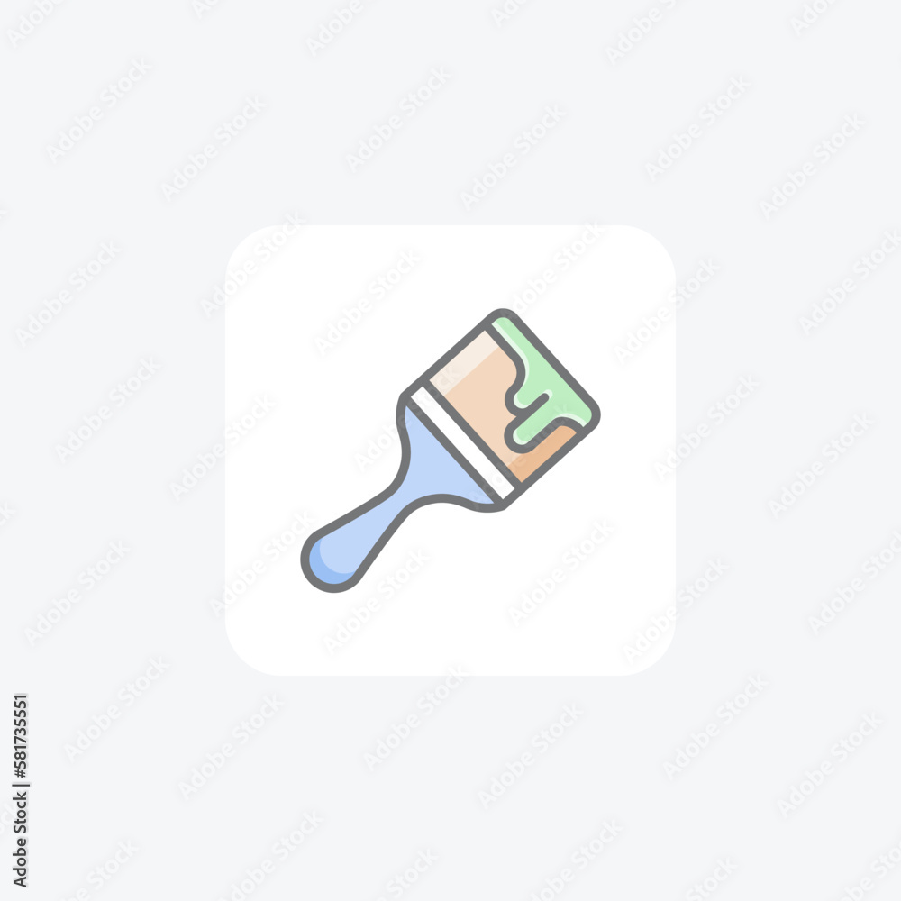 Brush, paint fully editable vector fill icon
Brush, paint fully editable vector fill icon