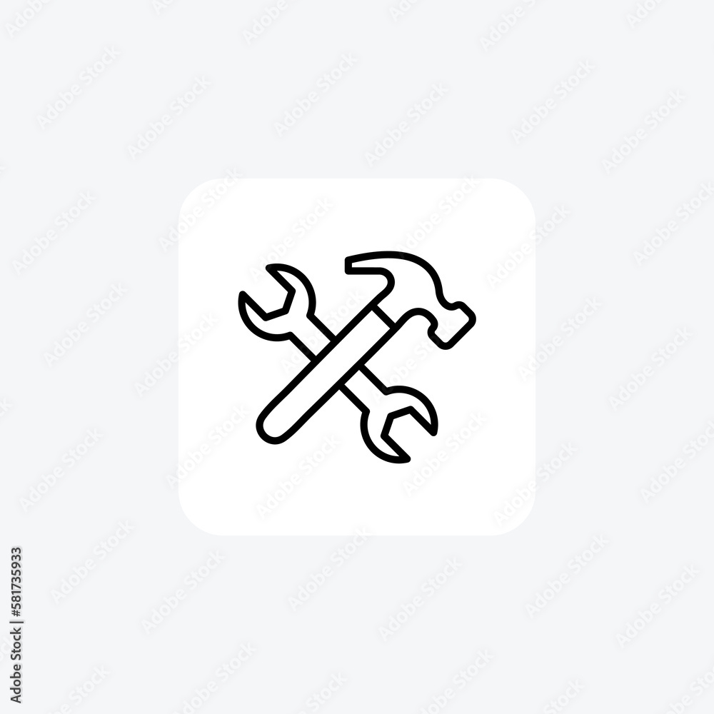 Hammer, handyman fully editable vector fill icon
Hammer, handyman fully editable vector fill icon