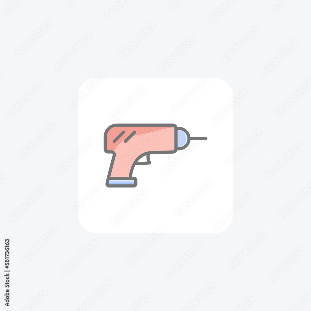 Drill, raw fully editable vector fill icon
Drill, raw fully editable vector fill icon