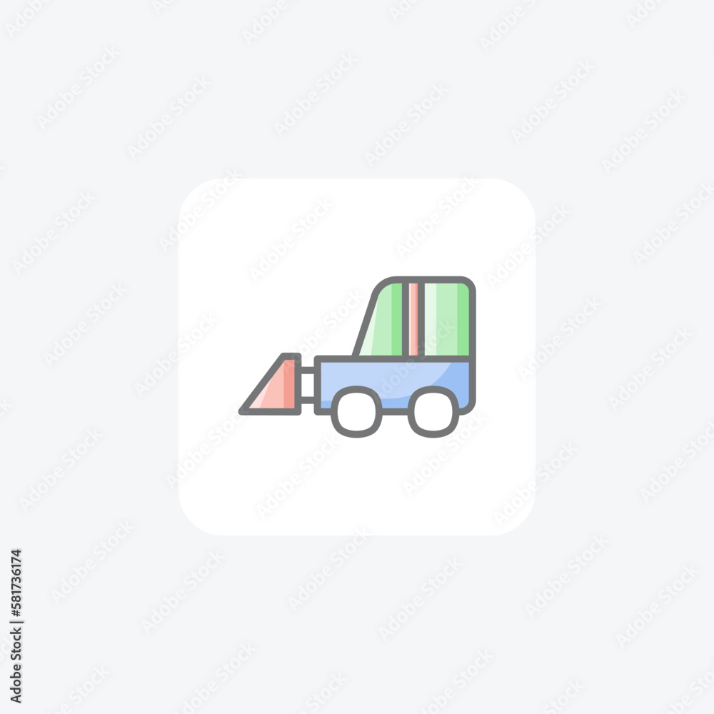 Tracktor, vehicle fully editable vector fill icon
Tracktor, vehicle fully editable vector fill icon