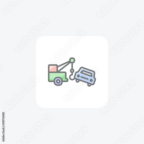  crane, construction fully editable vector fill icon

