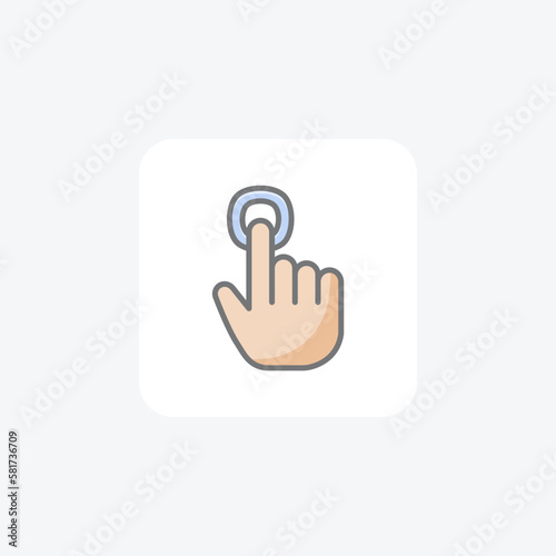 Interactive, touch fully editable vector flat icon



