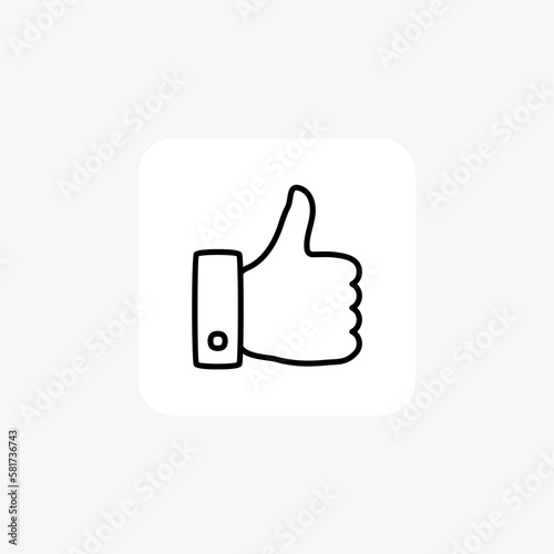 Finger, interaction, fully editable vector flat icon 