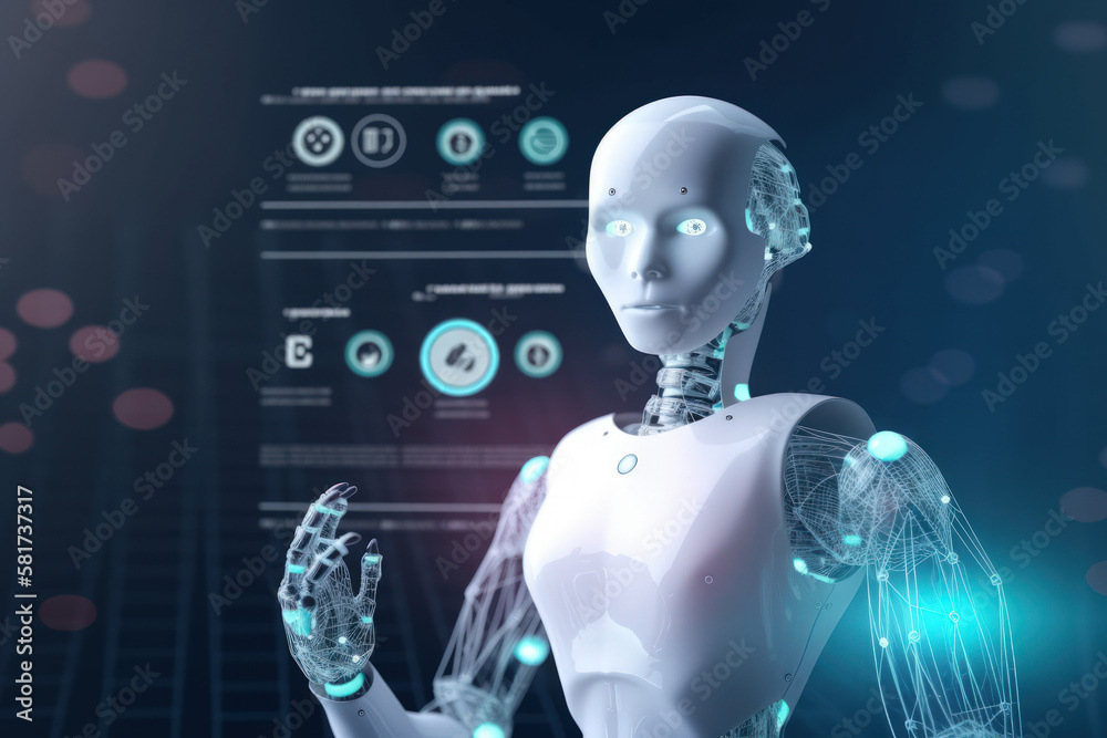 The image depicts a chatbot powered by GPT, an artificial intelligence system designed for conversational interactions. Generative AI