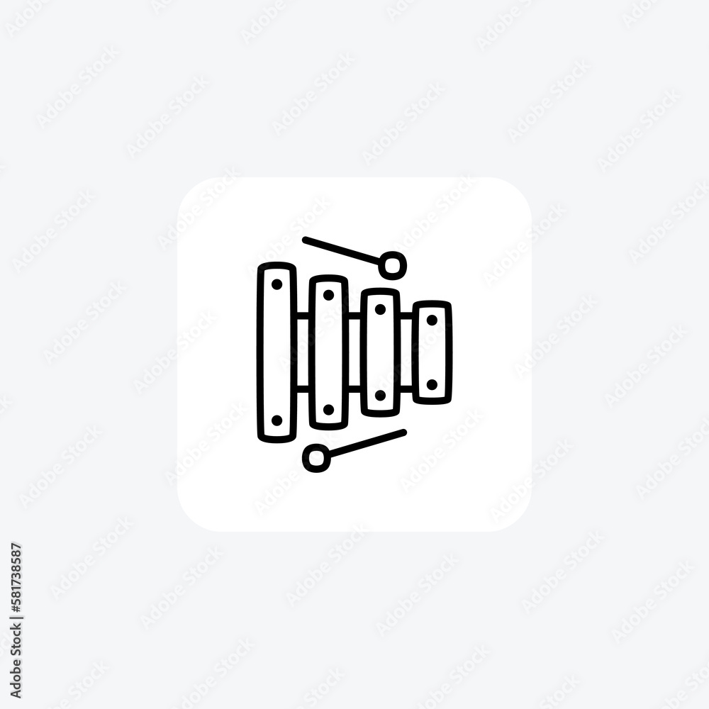 Xylophone, beats, fully editable vector icon
Xylophone, beats, fully editable vector icon