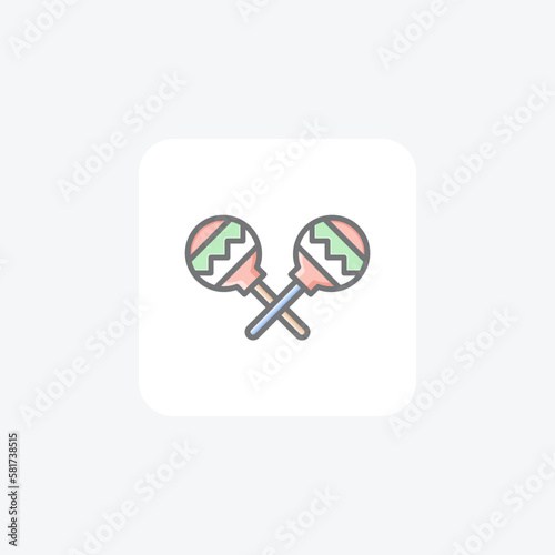 Party icon sticks celebrations fully editable vector icon

