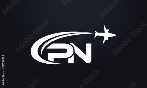 Tour and travel logo design  Airline agency symbol and aviation company monogram vector