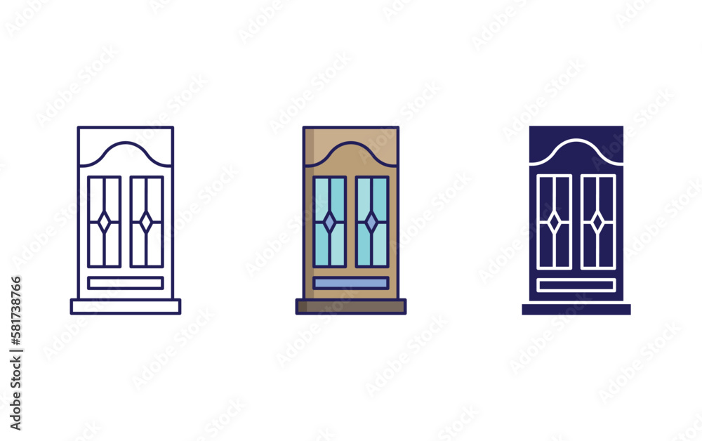 Fototapeta premium Door vector icon