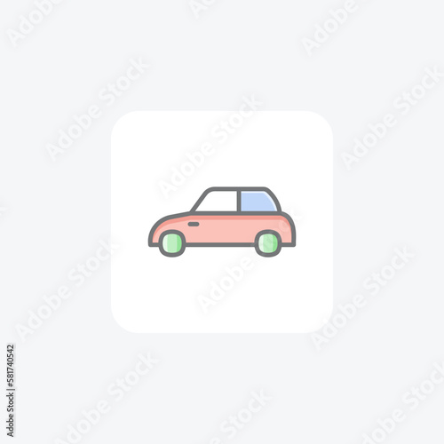 Transport car fully editable vector icon  