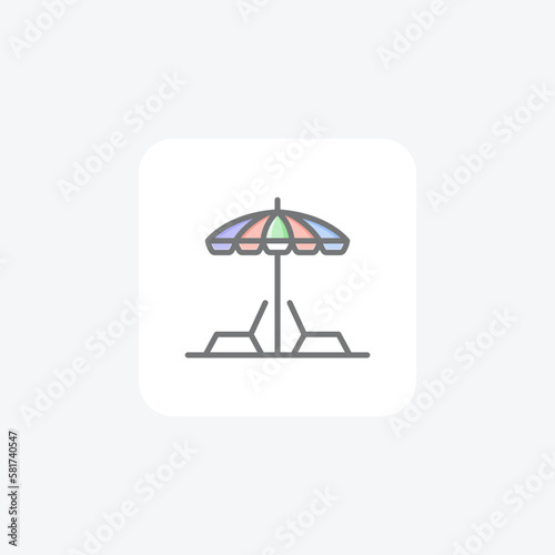 Beech chill icon fully editable vector icon

