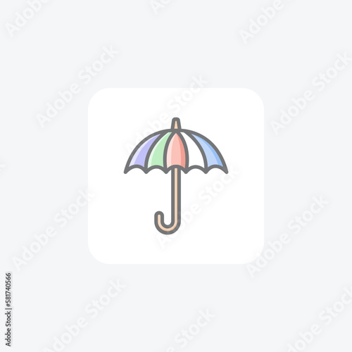 Umbrella, weather icon fully editable vector icon

