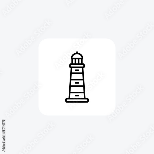 Lighthouse , beacon fully editable vector icon


