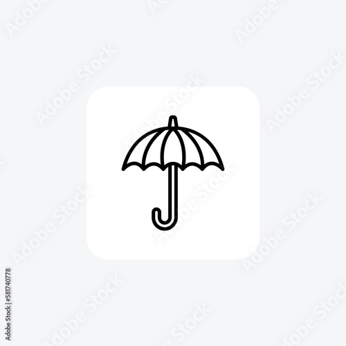 Umbrella, weather icon fully editable vector icon

