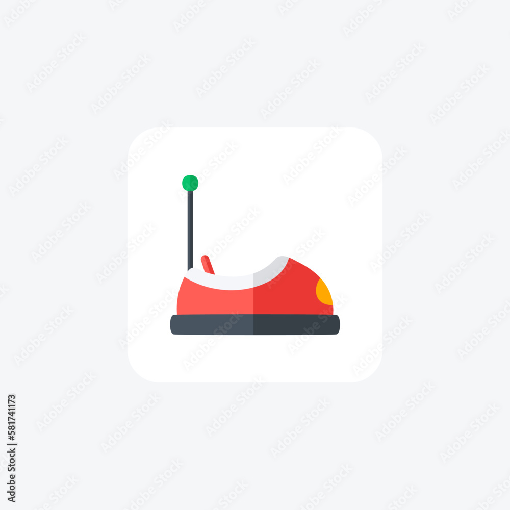 Fototapeta premium Baby car fully editable vector icon