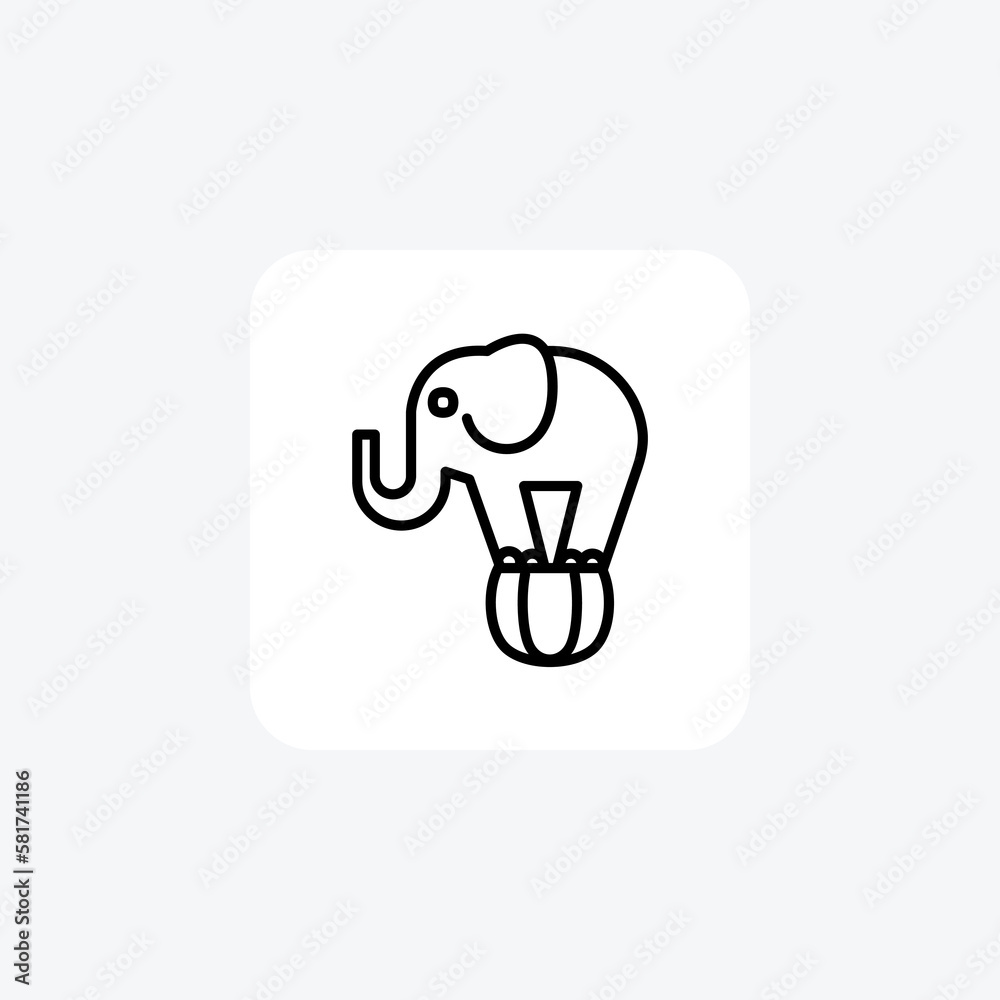 Animal circus festival fully editable vector icon


