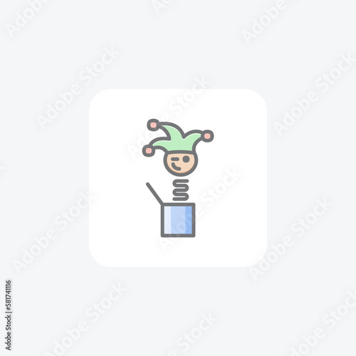 Funny  Gift box fully editable vector icon

