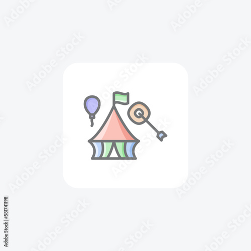 Circus festival fully editable vector icon

