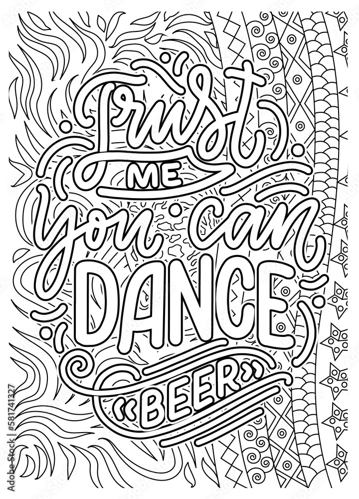 Beer Motivational Quotes Coloring Page, Motivational Quotes Coloring ...
