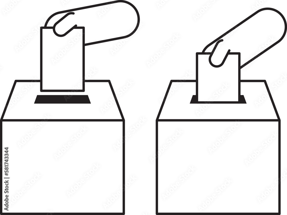 Fototapeta premium 選挙、申し込み、抽選、くじ引きなどに様々な目的で使える投票箱、抽選箱