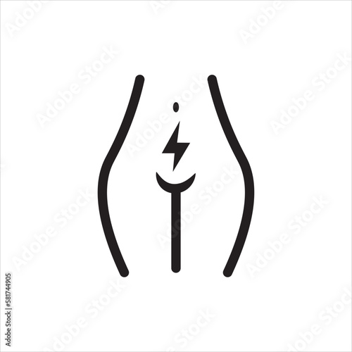 pain during menstruation icon, vector, illustration, symbol