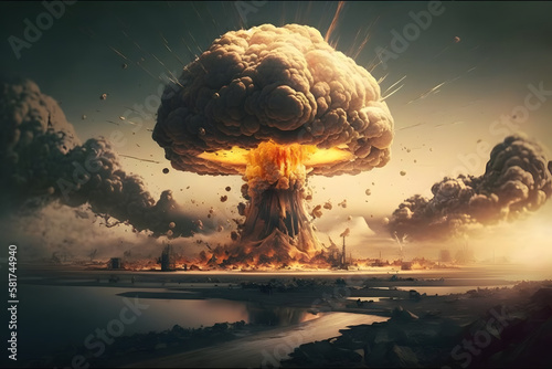 Nuclear bomb Explosion photo