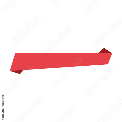 Red ribbon illustration on transparent background