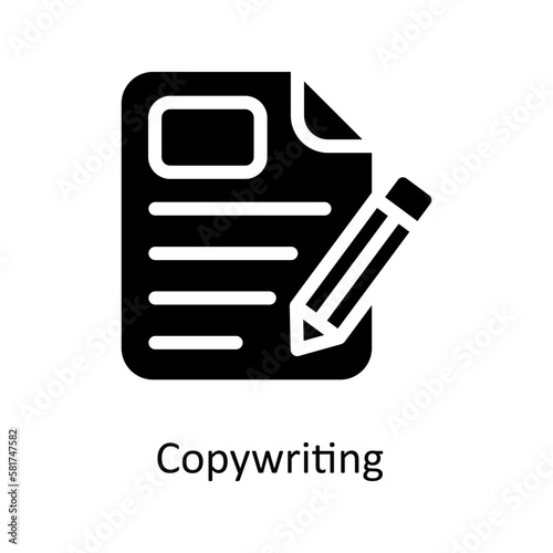 Copywriting  Vector  Solid Icons. Simple stock illustration stock