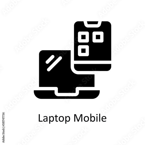 Laptop Mobile Vector  Solid Icons. Simple stock illustration stock © Optima GFX