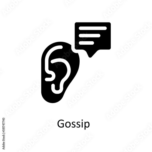 Gossip Vector  Solid Icons. Simple stock illustration stock
