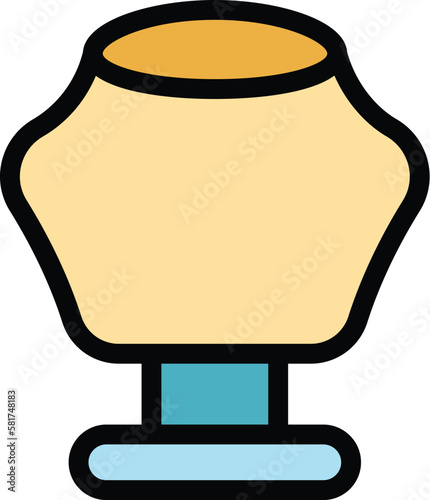 Jewelry dummy bijouterie icon. Outline Jewelry dummy bijouterie vector icon for web design isolated on white background color flat