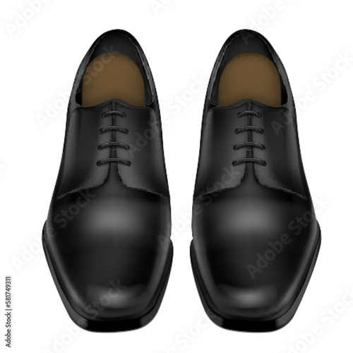 Black Pair Of Leather Shoes