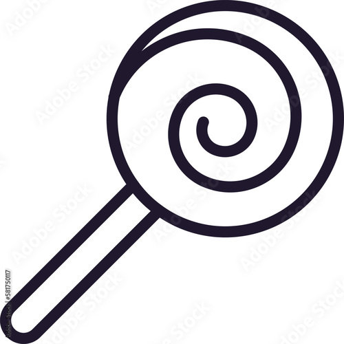 Single line icon of candy High quality vector illustration for design, web sites, internet shops, online books etc. Editable stroke in trendy flat style isolated on white background