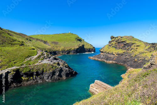 Boscastle harbour on a sunny summer day, Cornwall, England. © Roberto