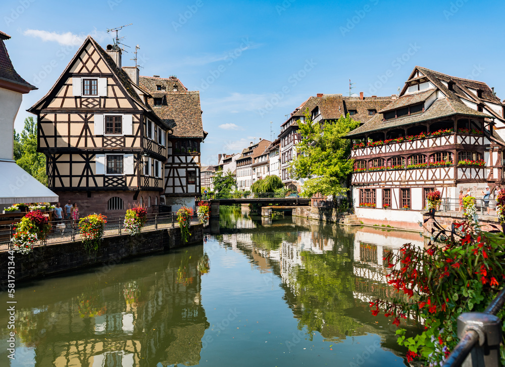 Fototapeta premium Strasbourg with Timber House, France