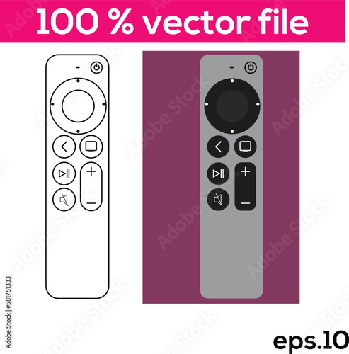 smart remote control on a white background