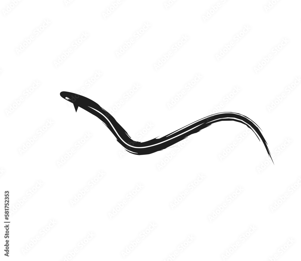 Eel icon isolated on clean background. Eel icon concept illustration icon in modern style. eel in abstract style Eel icon isolated on clean background. Eel icon concept illustration icon in modern style. eel in abstract style