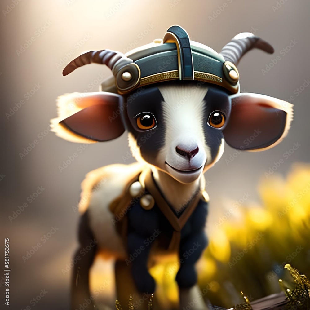 goat with horns