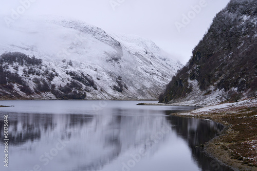 Loch Killin during winter in the highlands of Scotland  United Kingdom.