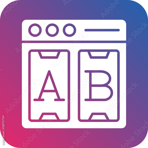 Vector Design Ab Testing Icon Style