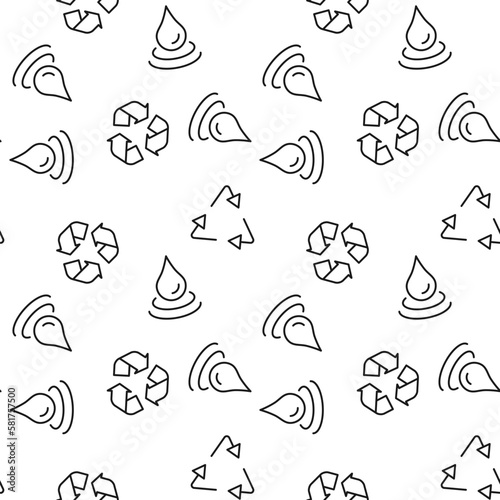 Seamless pattern of water recycle. Perfect for wallpapers, covers, backgrounds, fabric, textile