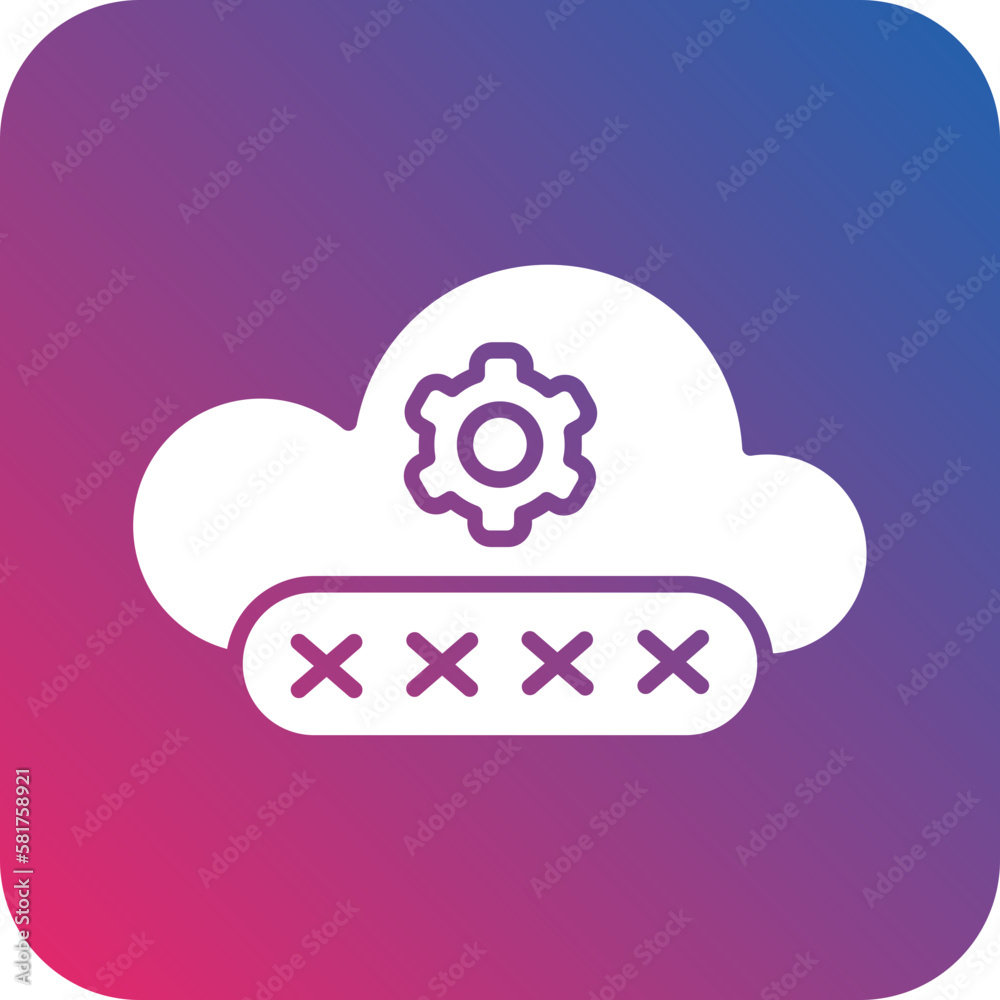 Vector Design Cloud Password Icon Style Vector Design Cloud Password Icon Style