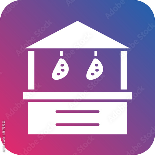 Vector Design Meat Stall Icon Style
