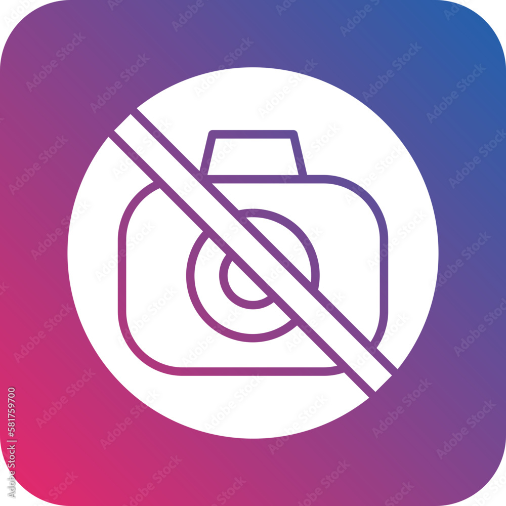 Vector Design No Camera Icon Style Vector Design No Camera Icon Style