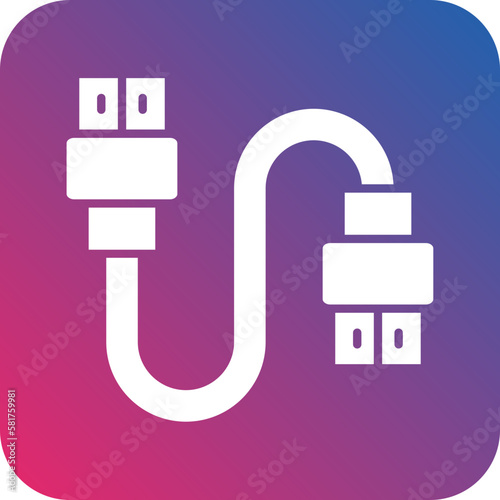 Vector Design Hdmi Cable Icon Style