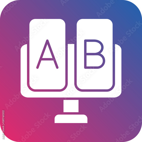 Vector Design AB Testing Icon Style