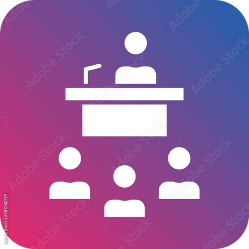 Vector Design Press Conference Icon Style