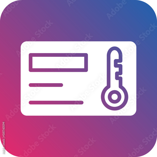Vector Design Keycard Icon Style
