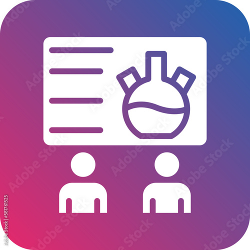 Vector Design Chemistry Seminar Icon Style