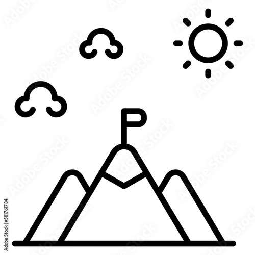 Gebirge icon schwarz