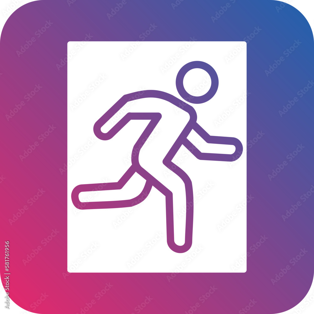 Vector Design Emergency Exit Icon Style